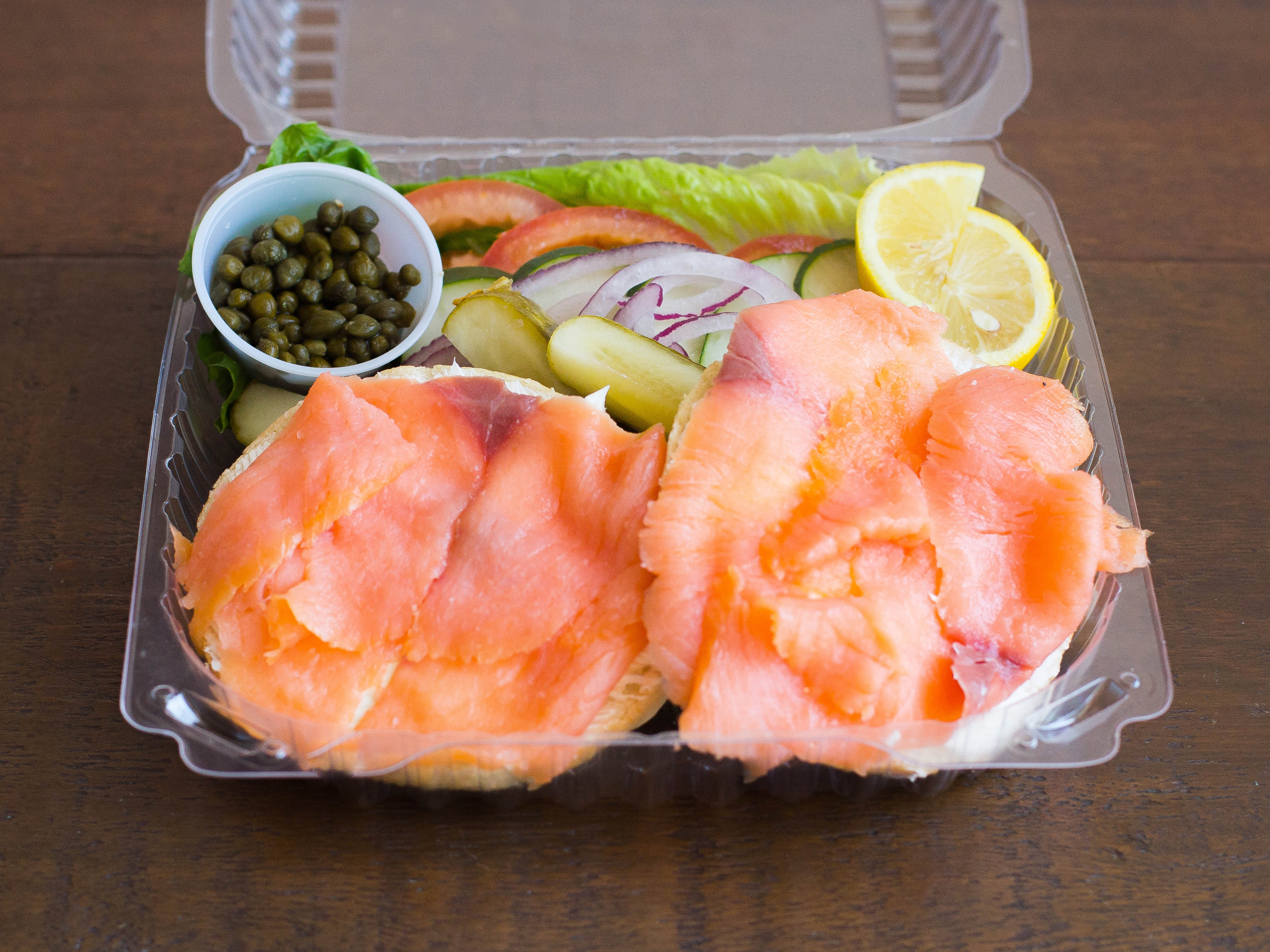 Order Center Slice Hand-cut Lox food online from Sam Bagels store, Los Angeles on bringmethat.com