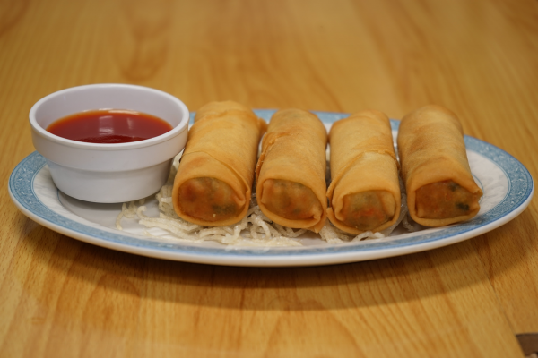 Order 4 Pieces Vegetable Egg Rolls food online from Red Lantern store, Brea on bringmethat.com
