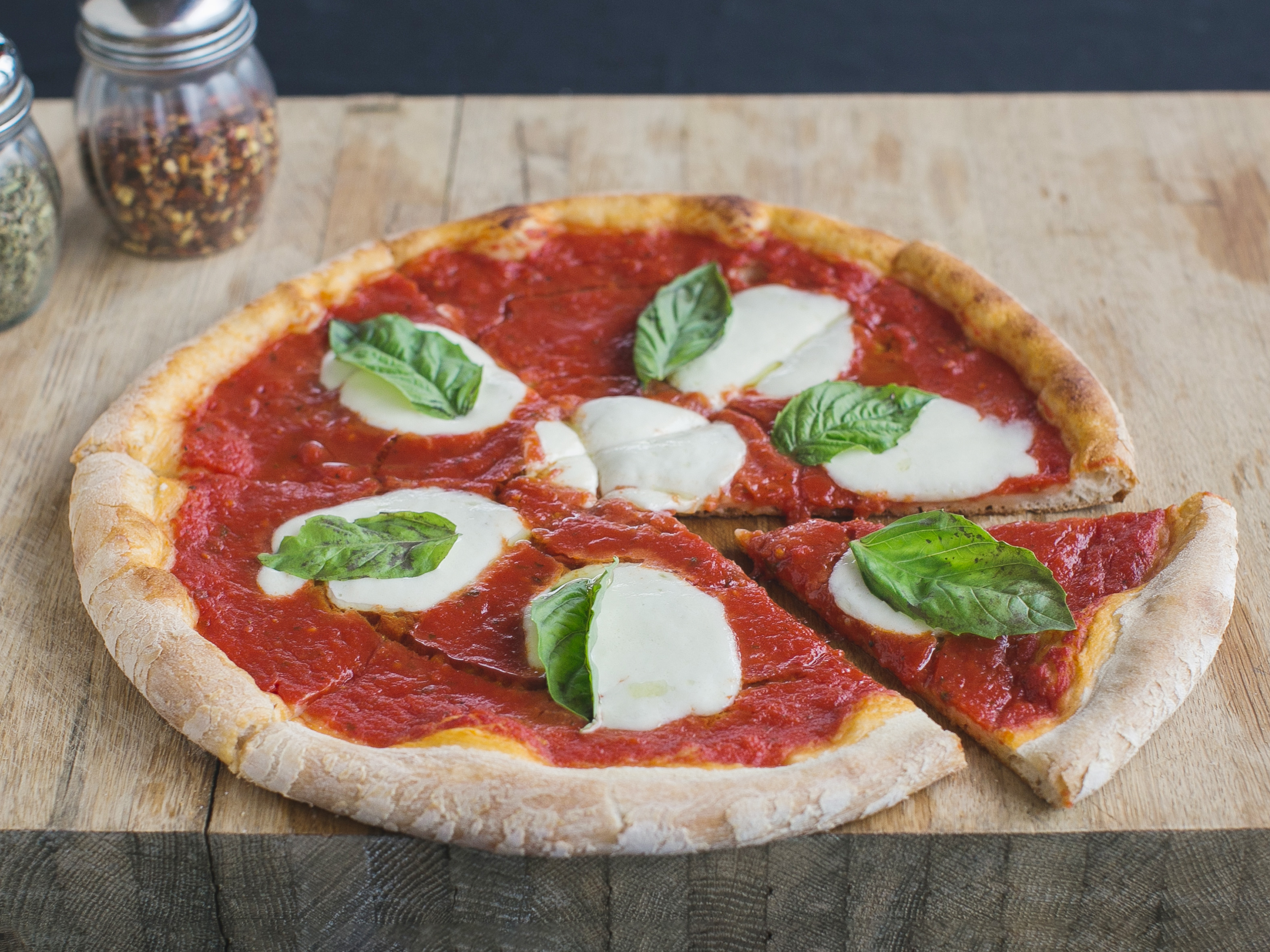 Order Margherita Pizza food online from Vic & Deans Pizzeria Grill store, Wayne on bringmethat.com