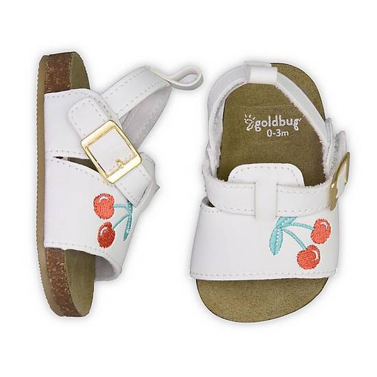 Order goldbug™ Size 3-6M Cherry Sandal in White food online from Bed Bath & Beyond store, Lancaster on bringmethat.com