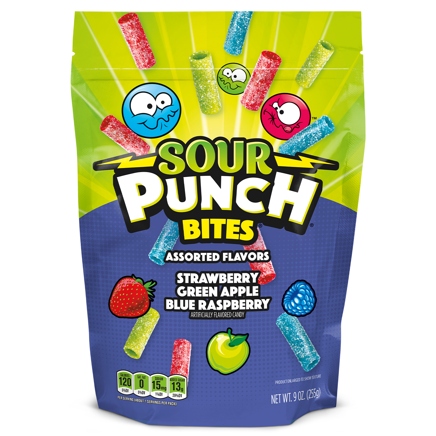 Order Sour Punch Bites Fruit Flavored Candy Pieces - Assorted, 9 oz food online from Rite Aid store, MILLER PLACE on bringmethat.com