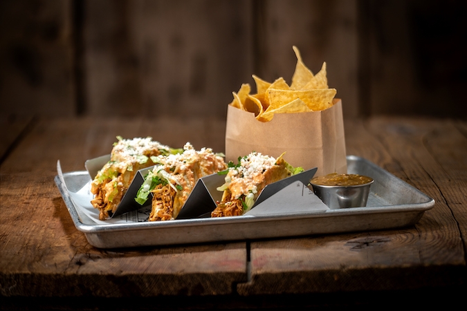 Order Chicken Tinga Tacos food online from The Taproom at Firestone Walker Brewing Company store, Buellton on bringmethat.com