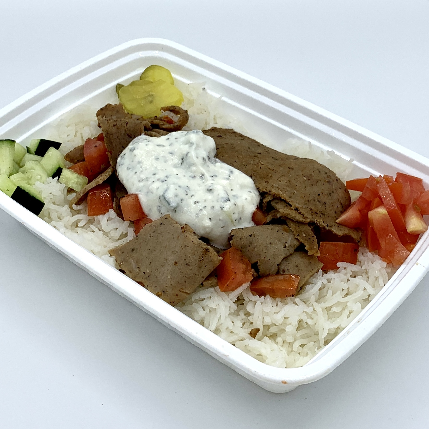 Order Lamb Gyro Over Rice food online from Heroes Meal store, Midland on bringmethat.com