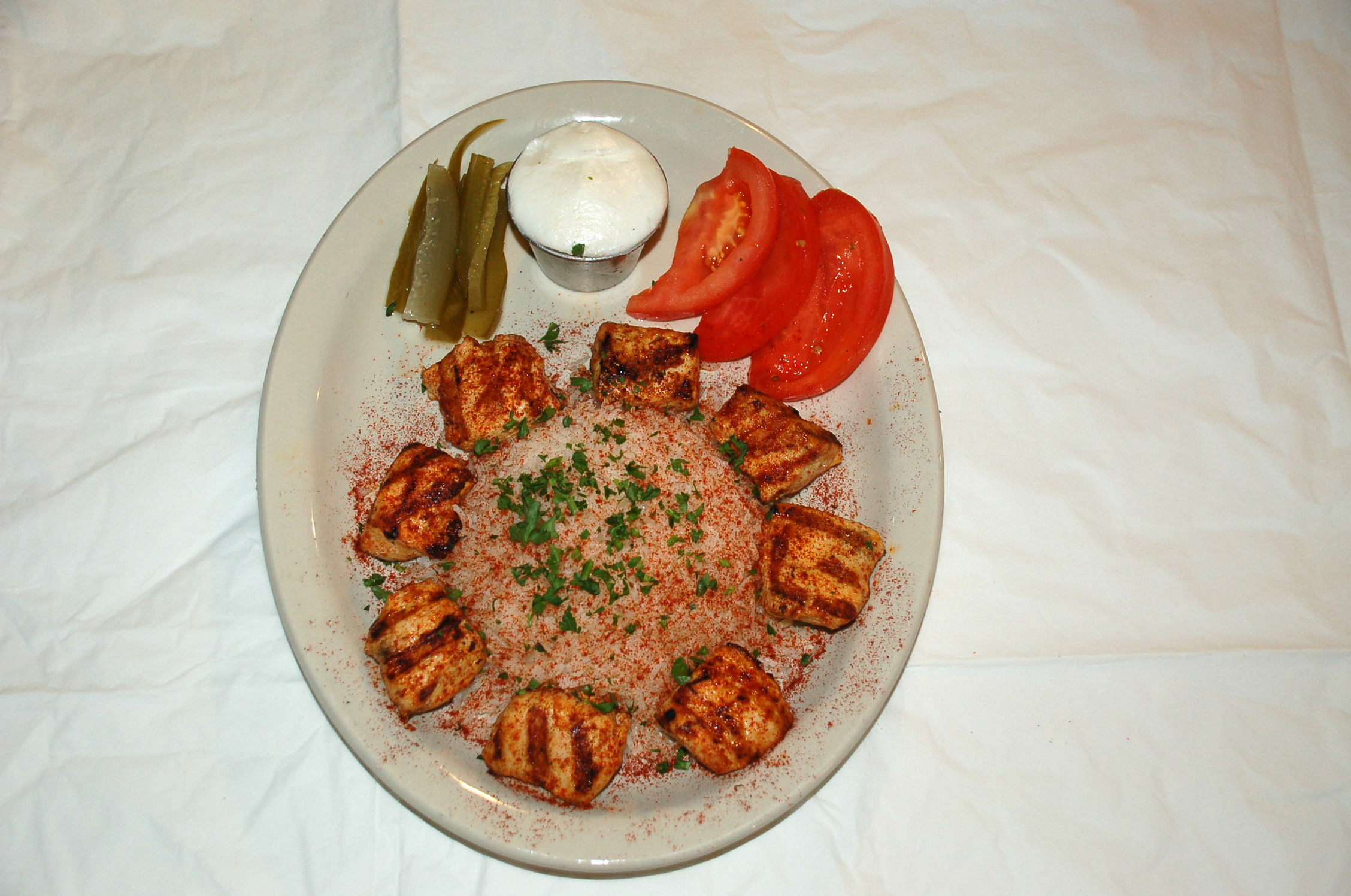 Order Chicken Kabob (Tawook) food online from Micho'z Fresh Lebanese Grill store, San Diego on bringmethat.com