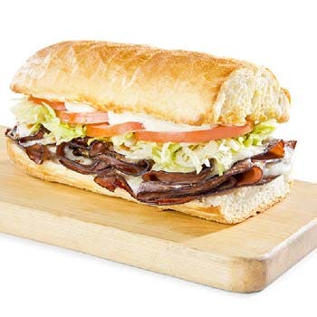 Order Beef Bacon Cheddar Hoagie - Half food online from Fox's Pizza Den store, Parkhill on bringmethat.com