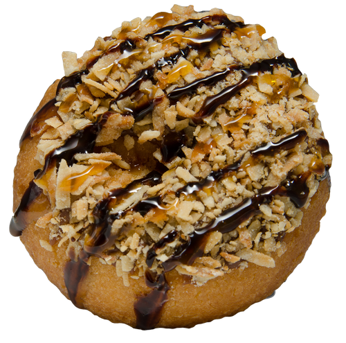 Order Samoa Donut food online from Peace Love And Little Donuts Of Traverse City store, Traverse City on bringmethat.com