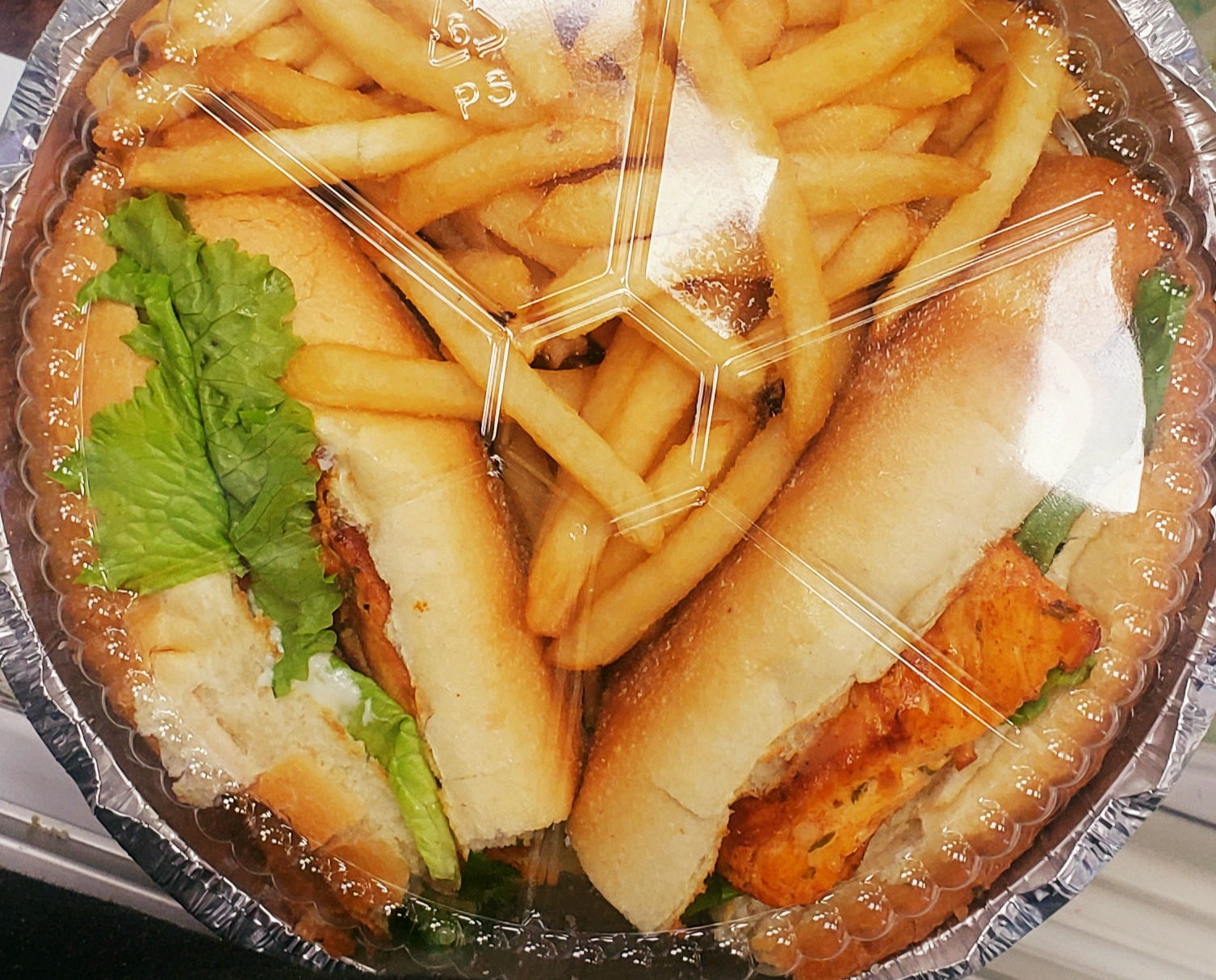 Order Grilled Chicken Sandwich Combo food online from Krazy Pizza And Wings store, Brooklyn on bringmethat.com