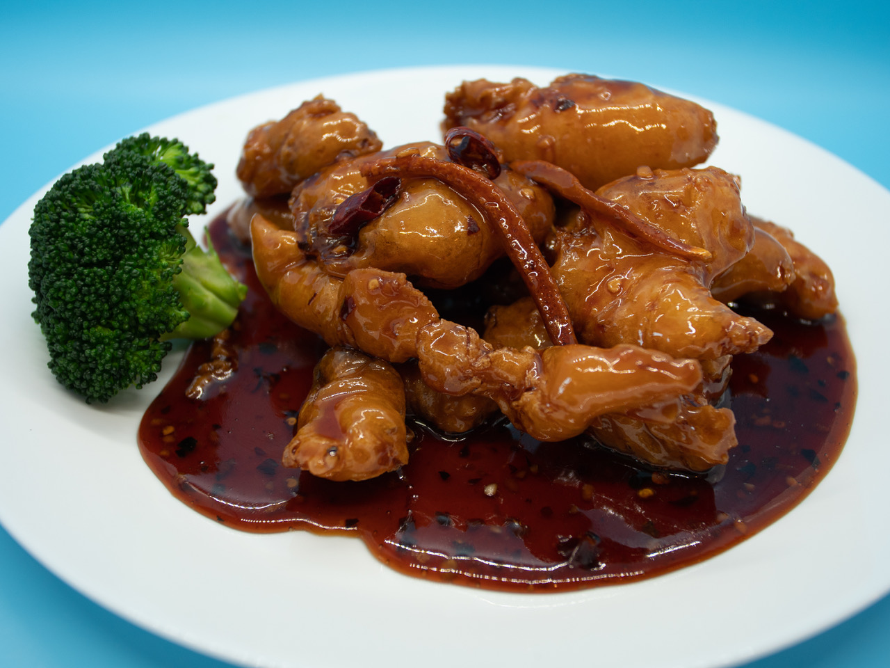 Order D12. Orange Peel Chicken  陈皮鸡 food online from Hai master kitchen store, Laguna Woods on bringmethat.com