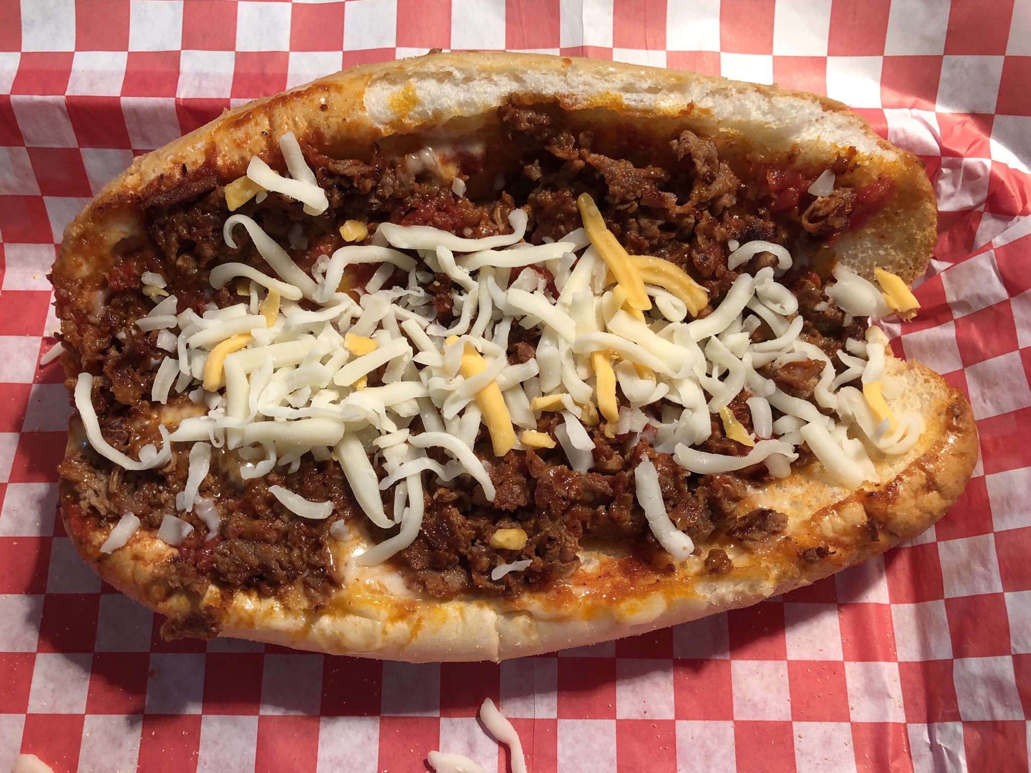 Order 9. Pizza Cheesesteak food online from Big Tony's West Philly Cheesesteaks store, Dallas on bringmethat.com