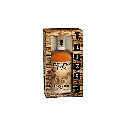 Order Templeton Rye Gift Pack with Glasses and Bag (750 ML) 111784 food online from Bevmo! store, Pleasanton on bringmethat.com
