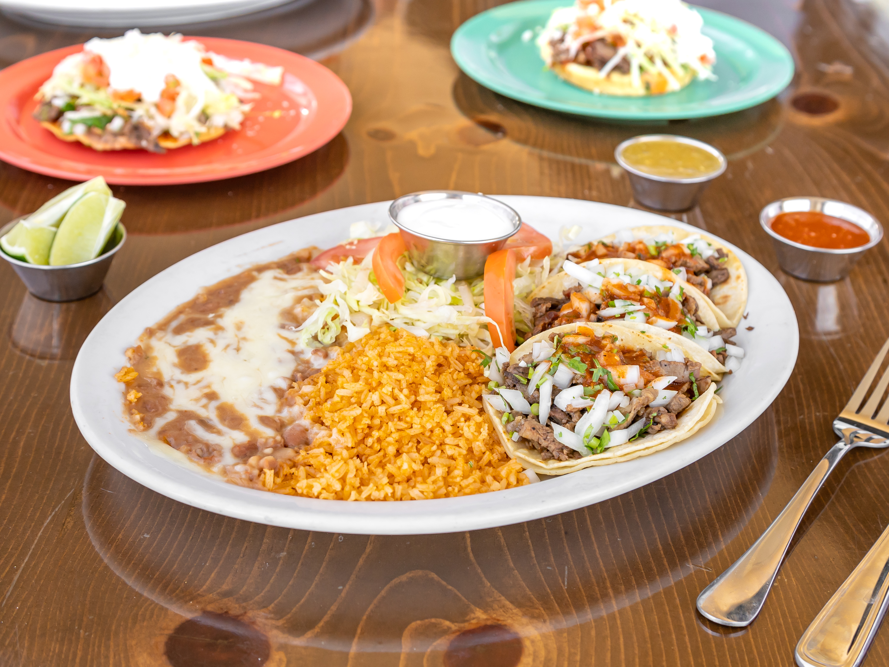 Order 3 Taco Combo Plate food online from Mi Ranchito Mexican Bar And Grill store, Lancaster on bringmethat.com