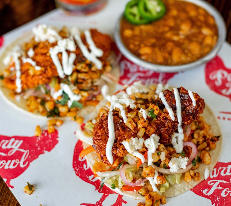 Order Hot Chicken Street Tacos food online from Party Fowl store, Franklin on bringmethat.com