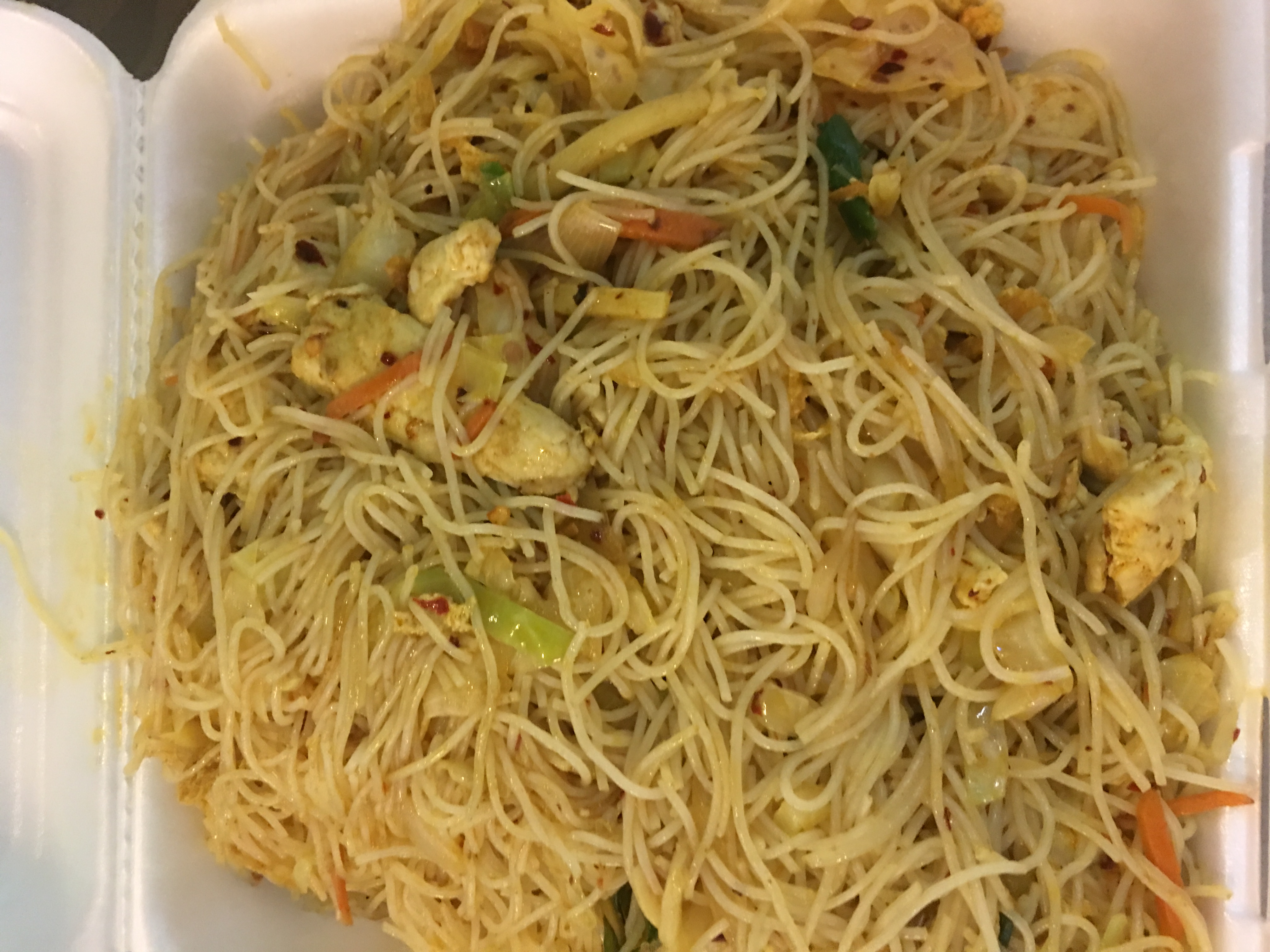 Order T11. Singapore Rice Noodles Dinner food online from 2 Go China store, Plano on bringmethat.com