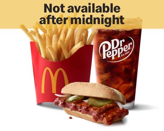 Order McRib Meal food online from McDonald's store, DOVER PLAINS on bringmethat.com