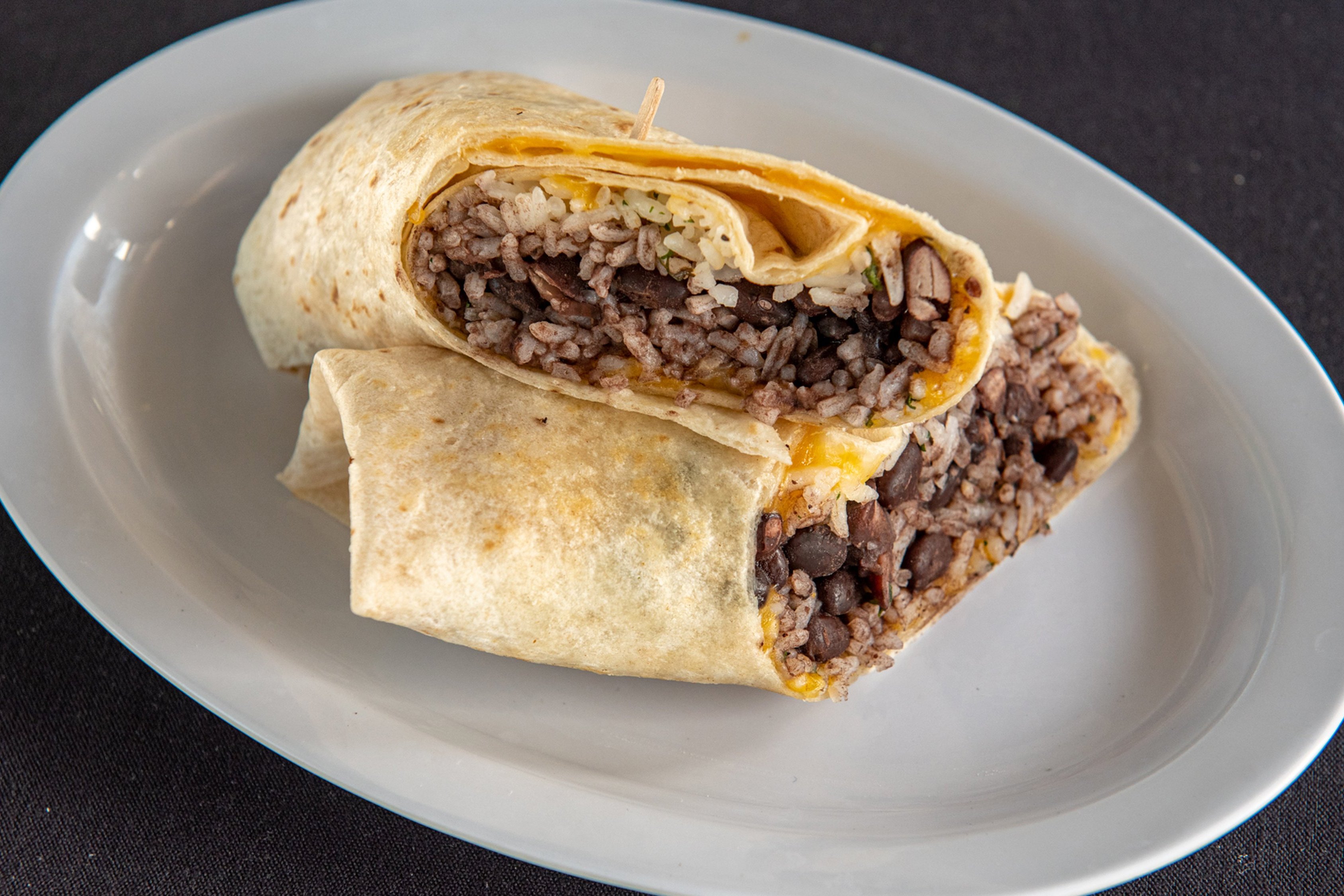 Order Kid's Beans, Rice & Cheese Burrito. food online from Wahoo's store, Henderson on bringmethat.com