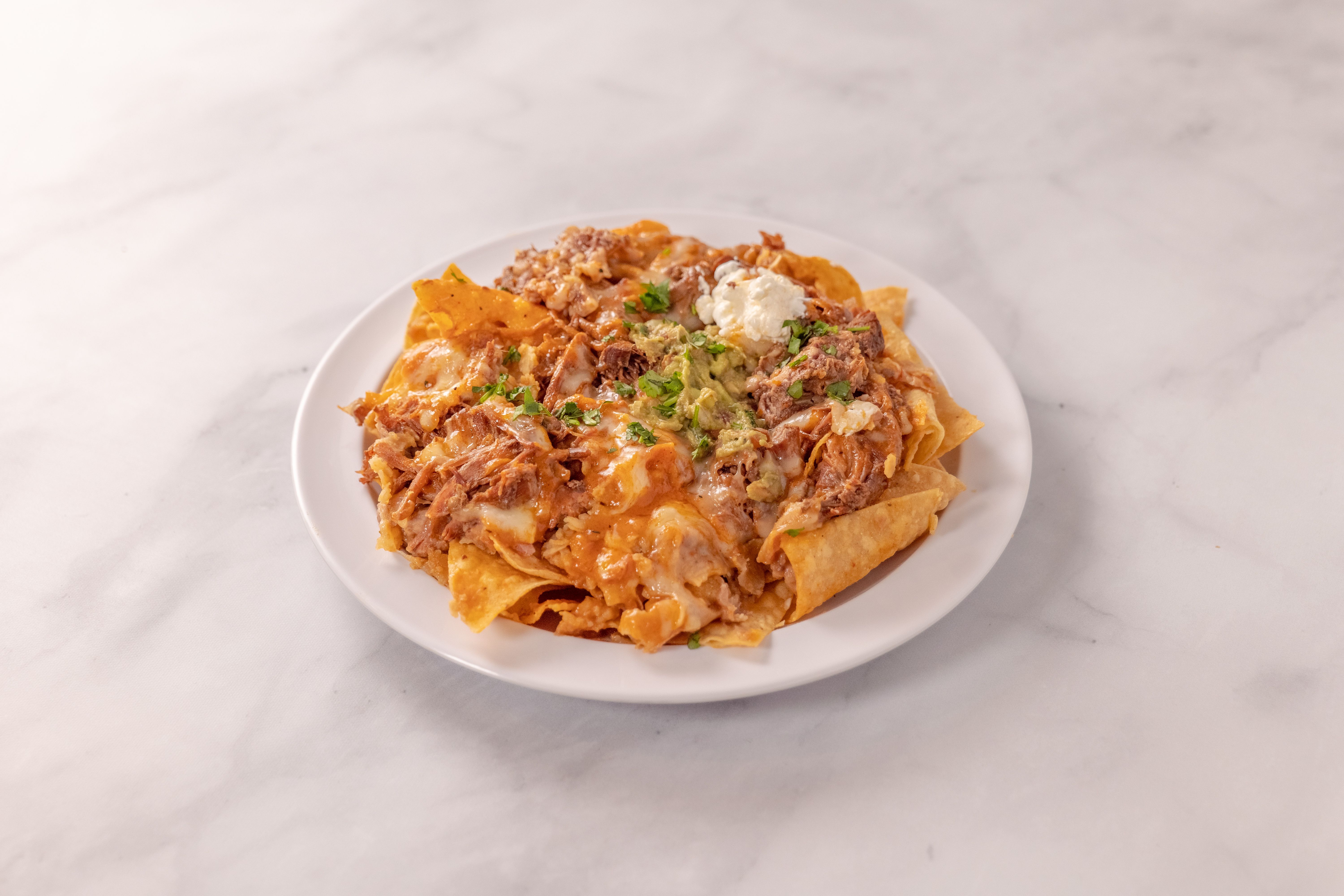 Order Nachos with Meat food online from Brite Spot Mexican Grill store, Long Beach on bringmethat.com