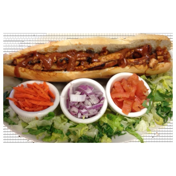Order BBQ Chicken Sandwich food online from North End Pizza store, Los Angeles on bringmethat.com