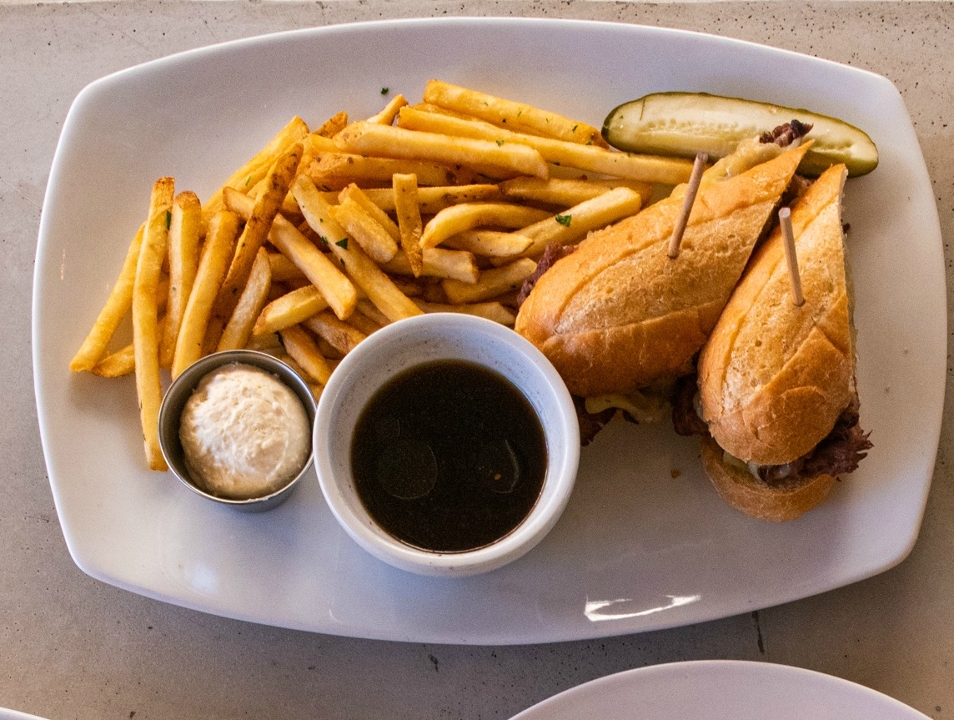 Order French Dip Au Jus food online from Bru Grill & Market store, Lake Forest on bringmethat.com