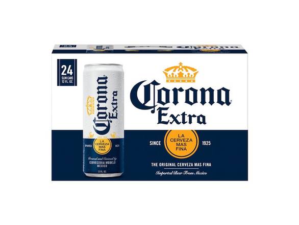 Order Corona Extra Lager Mexican Beer - 24x 12oz Cans food online from Shell Beach Liquor & Deli store, Pismo Beach on bringmethat.com