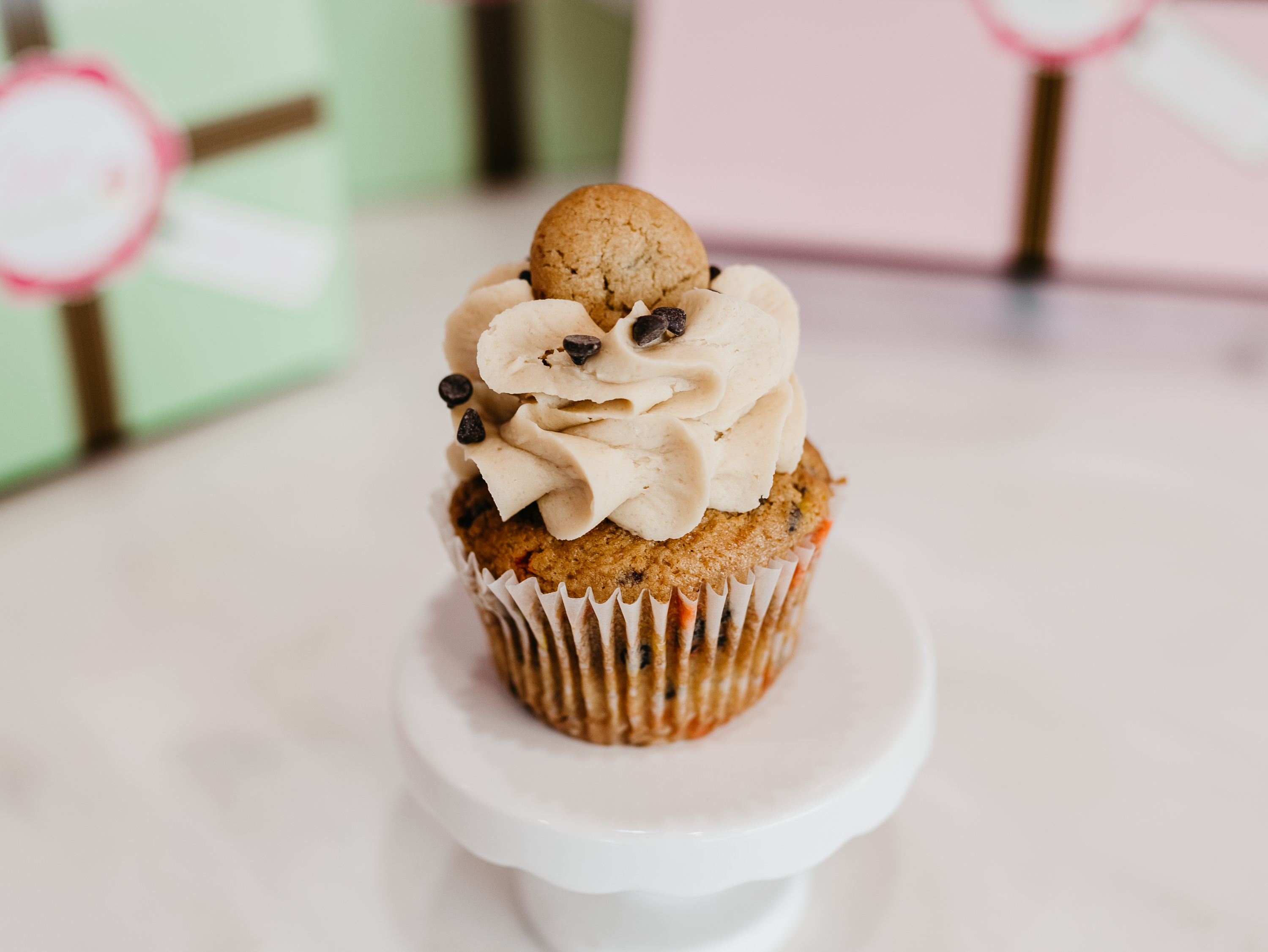 Order Chocolate Chip Cookie Dough Cupcake food online from Gigi Cupcakes store, Granger on bringmethat.com