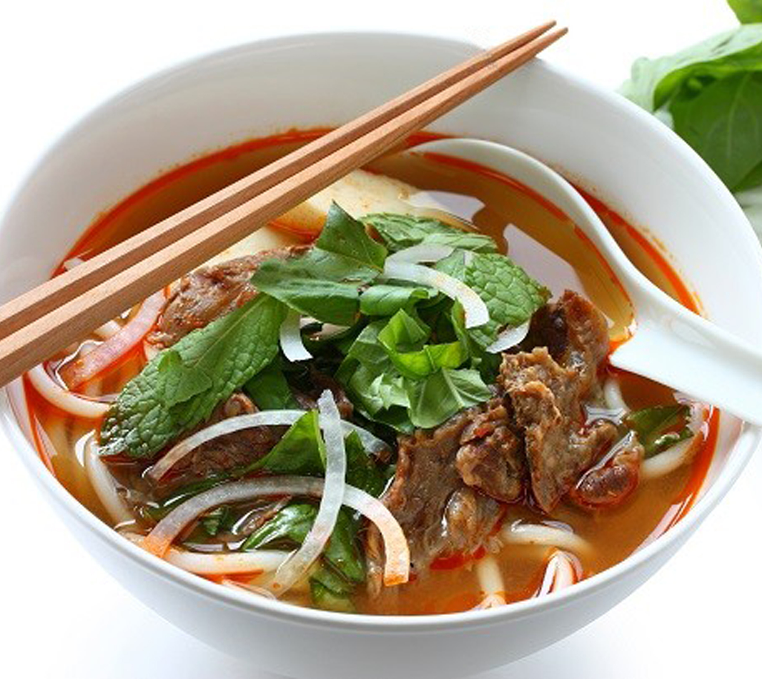 Order Beef Soup - Bun Bo Hue food online from Lees Sandwiches store, Van Nuys on bringmethat.com