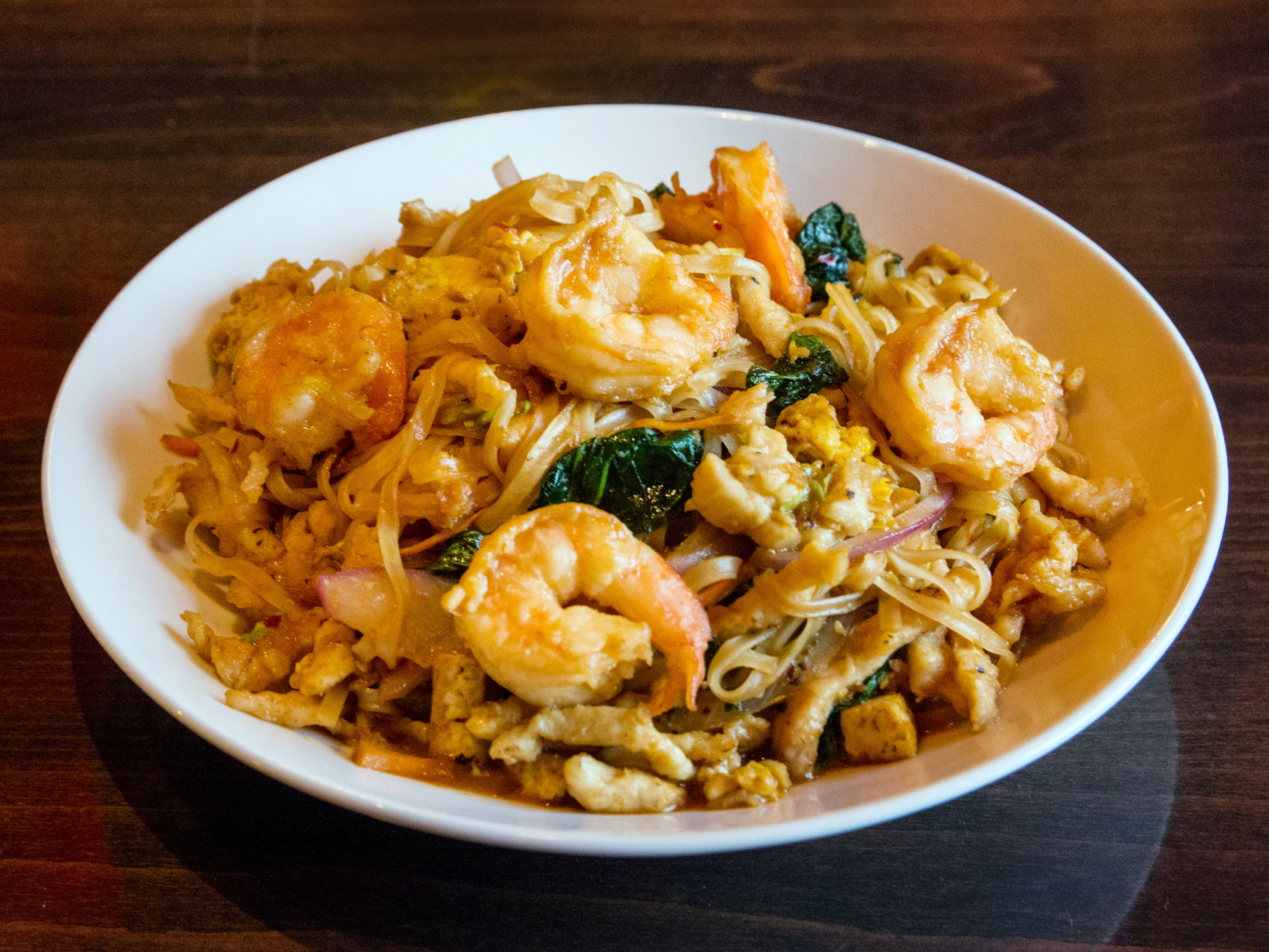 Order Shrimp, Chicken and Vegetable Pad Thai food online from Potstickers Asian Grill + Sushi store, Newark on bringmethat.com