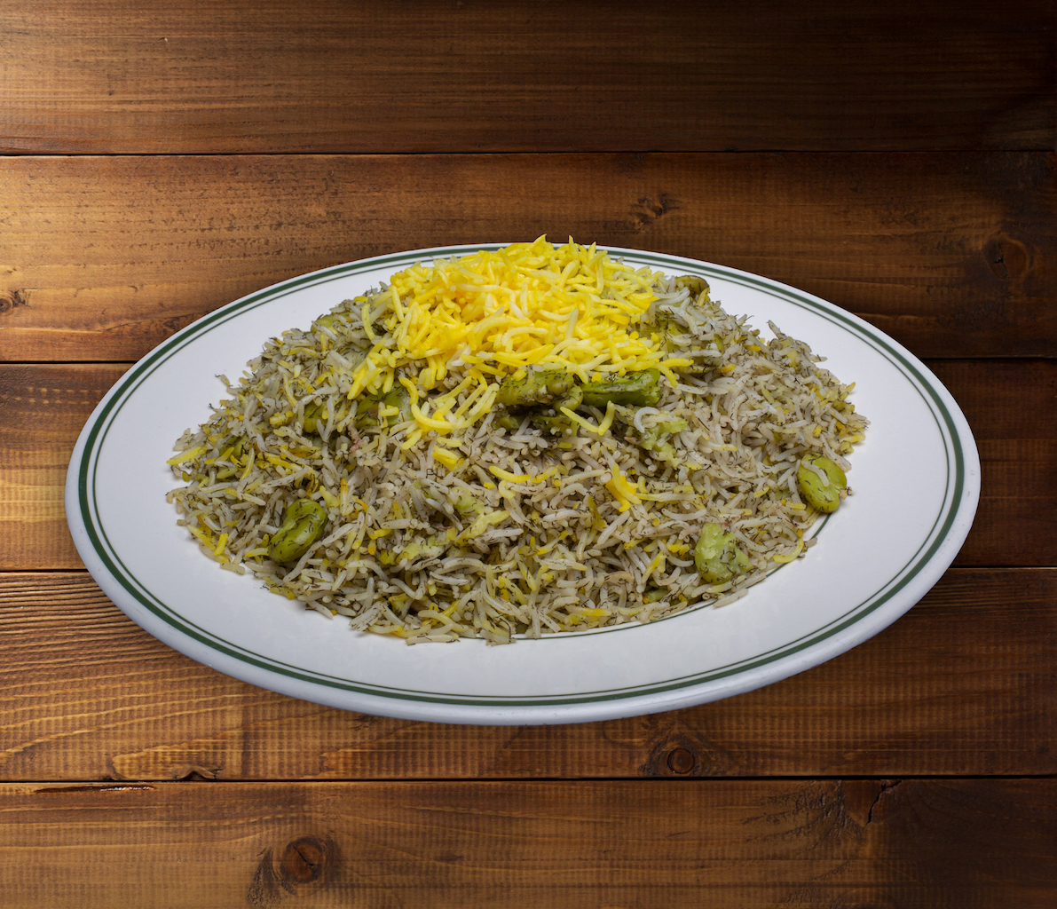 Order 64. Baghali Polo - باقلا پلو food online from Negeen Restaurant store, Campbell on bringmethat.com