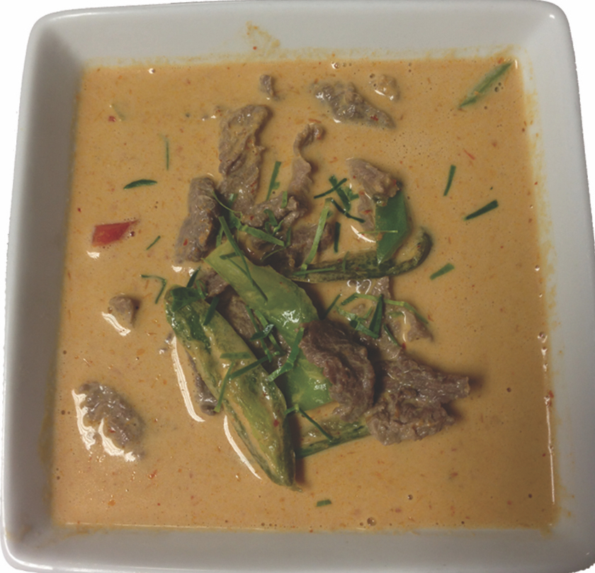 Order Panang Curry (item only, no rice included) food online from Double Delicious Thai Cuisine store, Fountain Valley on bringmethat.com