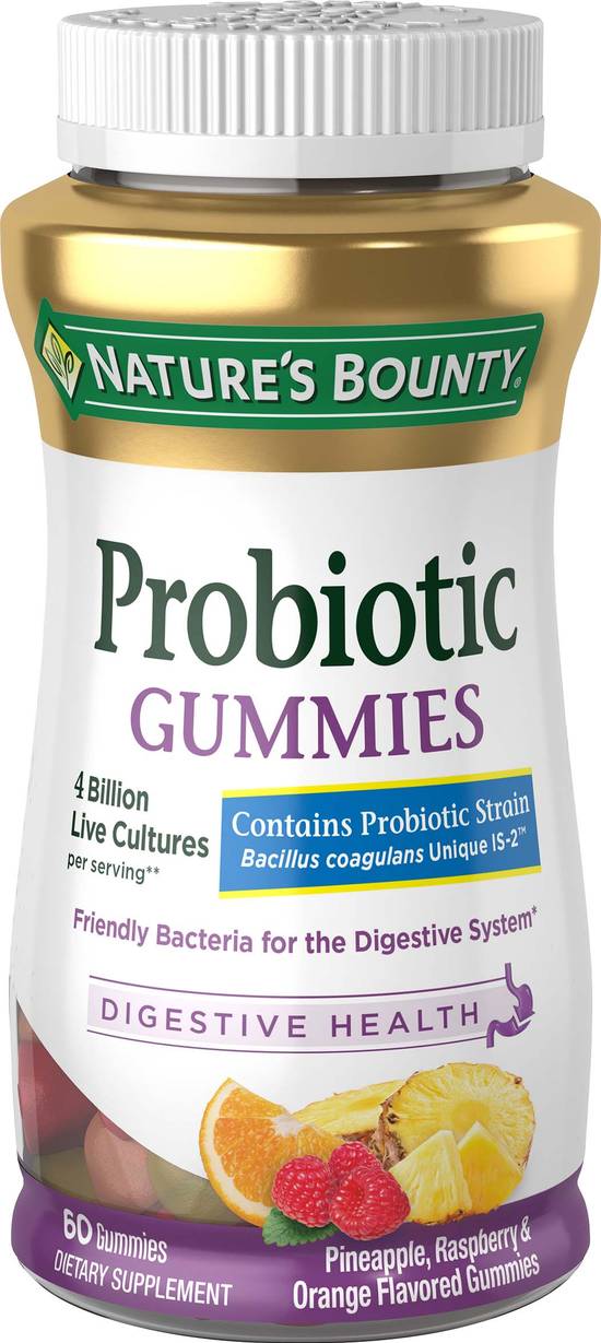 Order Nature's Bounty Probiotic Gummies (60 ct) food online from Rite Aid store, Palm Desert on bringmethat.com