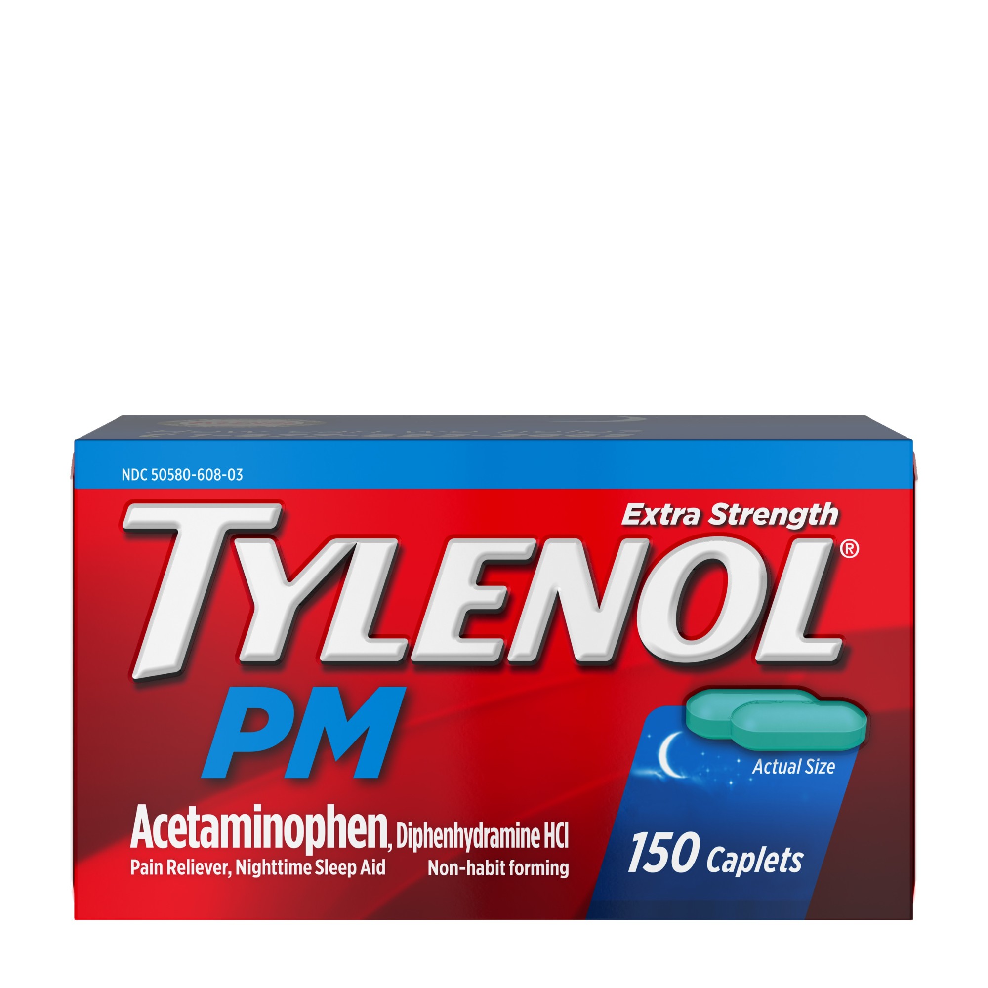 Order Tylenol PM Extra Strength Pain Reliever & Sleep Aid Caplets - 150 ct food online from Rite Aid store, SUFFOLK on bringmethat.com
