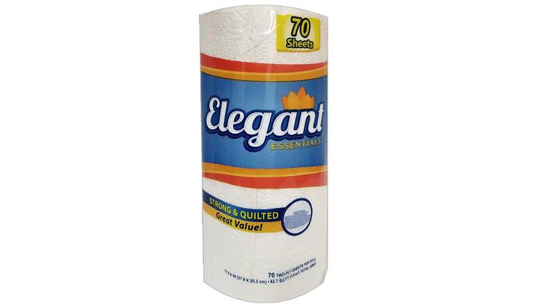 Order Elegant Paper Towel 70 Two Ply Sheets Per Roll- Pack Of 30 food online from Trumbull Mobil store, Trumbull on bringmethat.com