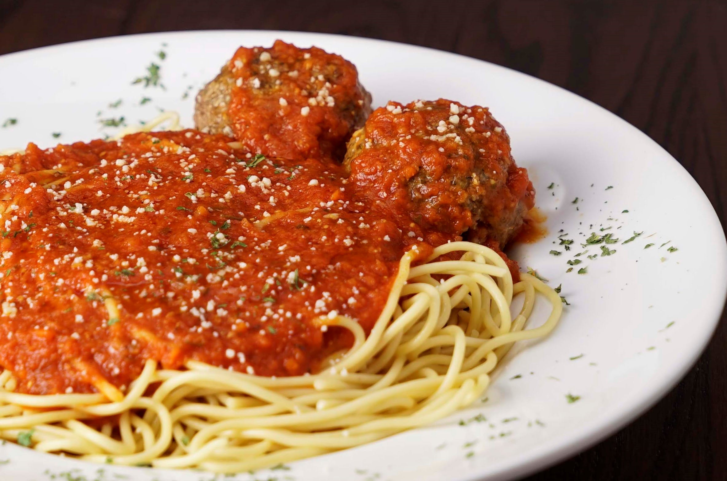 Order Spaghetti & Meatballs Tuesday Special - Special food online from Rosati Pizza store, Maricopa on bringmethat.com