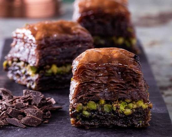 Order Baklava Chocolate  Pistachio food online from Van Ness Cafe & Gyros store, San Francisco on bringmethat.com