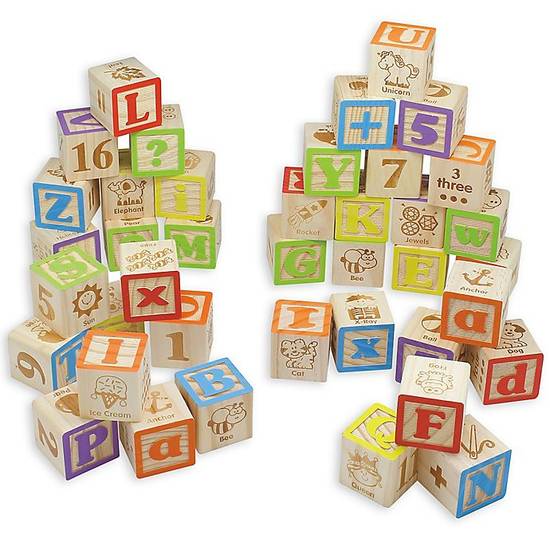 Order Maxim© Preschool Collection 40-Piece ABC Wooden Block Set food online from Bed Bath & Beyond store, Mesa on bringmethat.com