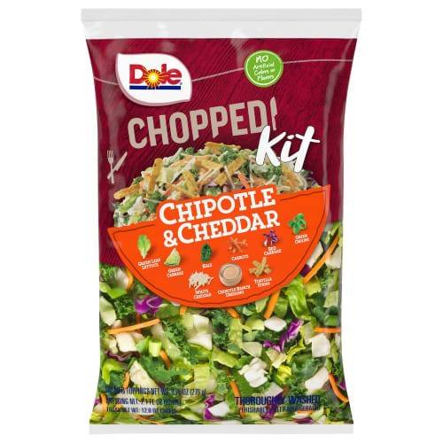 Order Dole · Chipotle & Cheddar Chopped Salad Kit (12 oz) food online from Shaw's store, Wareham on bringmethat.com