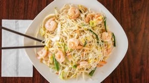 Order 45. Shrimp Chow Mai Fun 虾米粉 food online from He Rui store, Oklahoma City on bringmethat.com