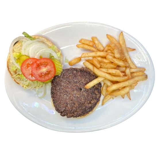 Order 1/2 Pounder Sirloin Hamburger food online from Mojitos Bistro store, Peachtree Corners on bringmethat.com