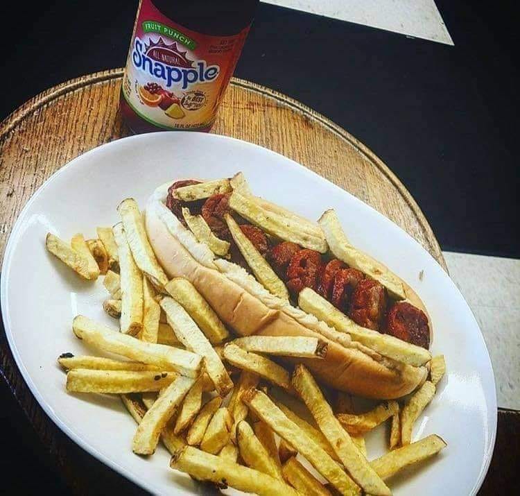 Order Chourico & Fry Sub food online from Nick Hot Dogs store, Fall River on bringmethat.com