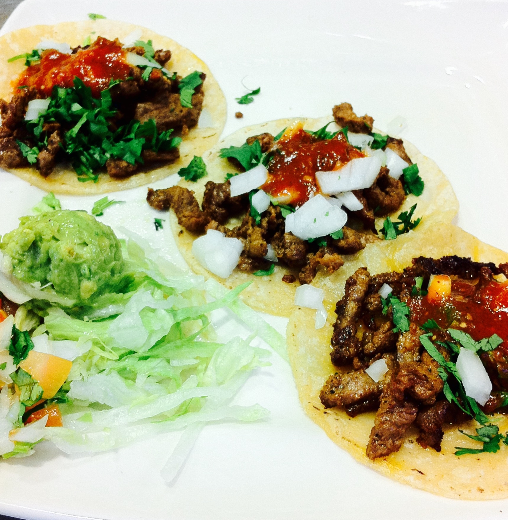 Order 3 Carne Asada Tacos food online from Guahan Grill store, Oceanside on bringmethat.com