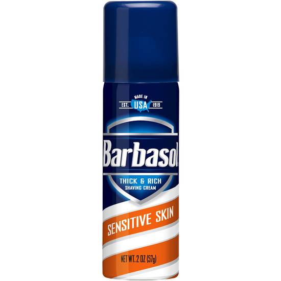 Order Barbasol Sensitive Skin Thick and Rich Shaving Cream for Men, Travel Size, TSA Approved, 2.25 OZ food online from CVS store, MANKATO on bringmethat.com