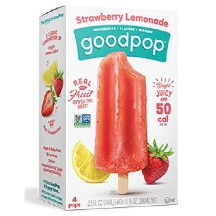 Order GoodPop Strawberry Lemonade Popsicle (2.5 oz x 4-pack) food online from Dolcezza Gelato store, Arlington on bringmethat.com