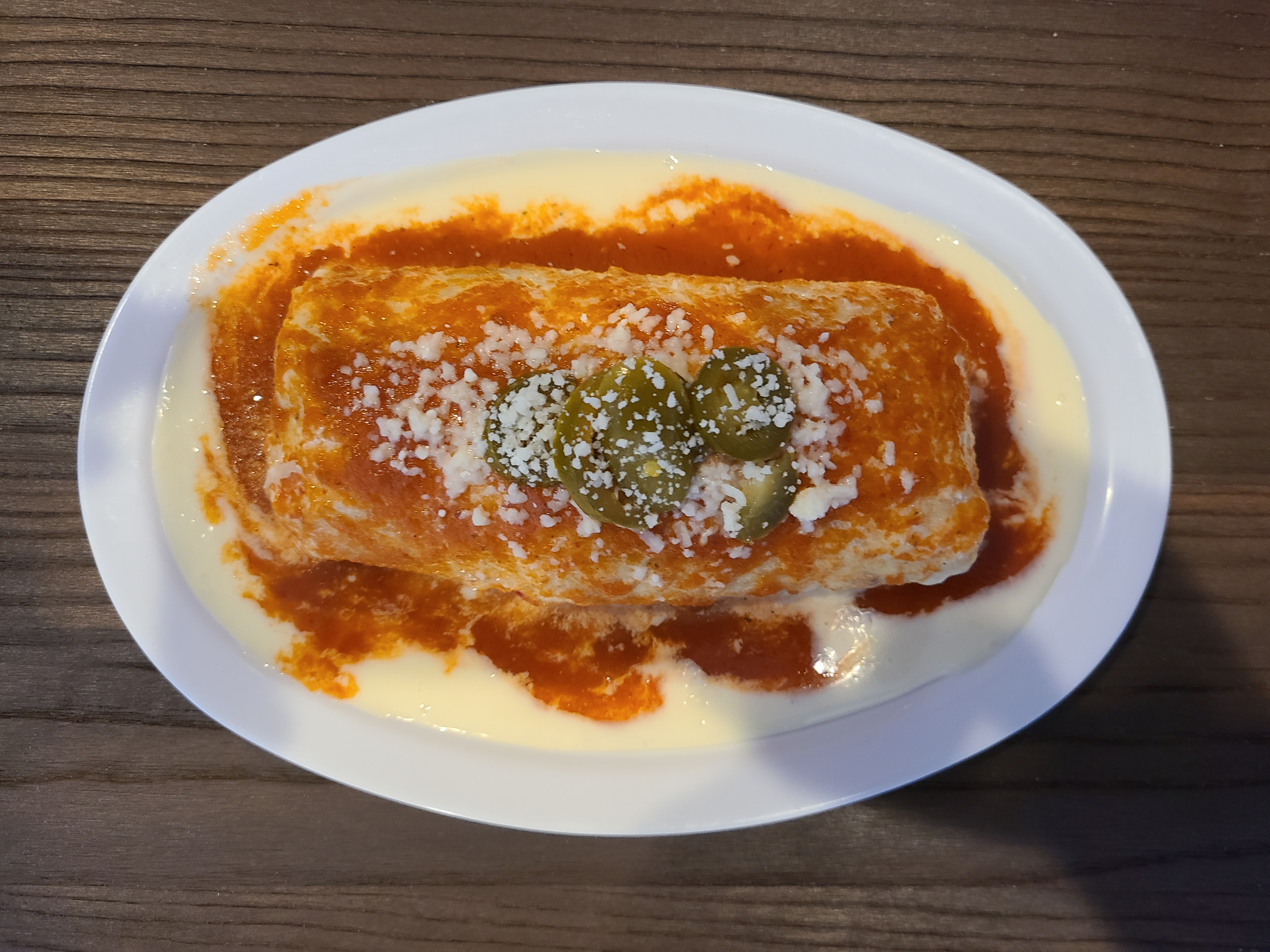 Order Red Tejano Burrito food online from Pabellon store, Pittsburgh on bringmethat.com