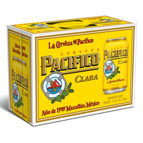 Order Pacifico Clara Cans - 12 oz Cans/12 Pack food online from Bottle Shop & Spirits store, Los Alamitos on bringmethat.com