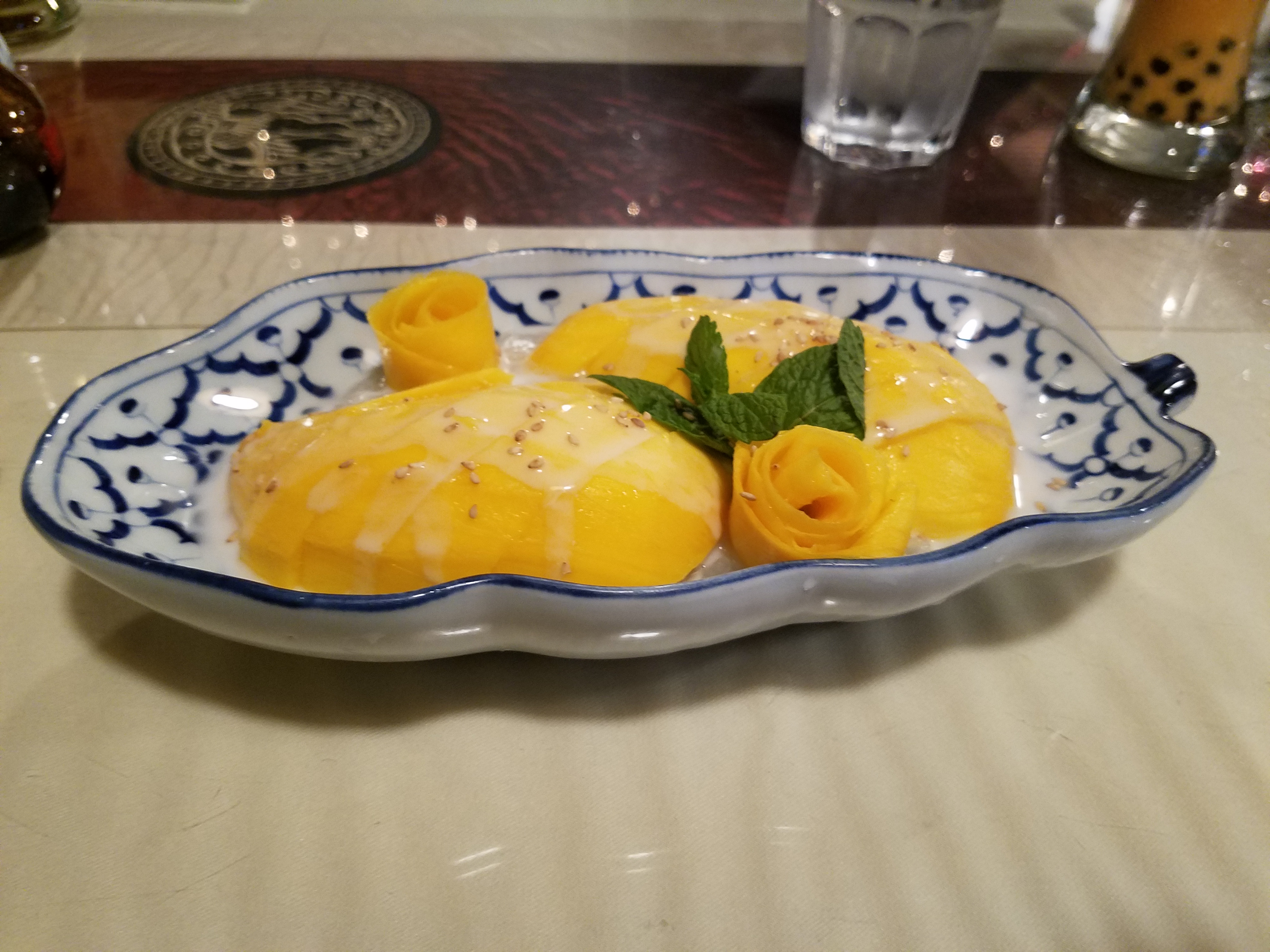 Order Mango with Sweet Sticky Rice food online from Top Thai Cuisine store, Reseda on bringmethat.com