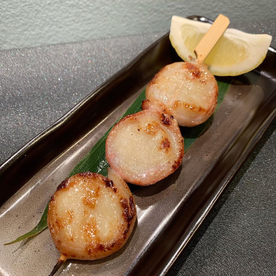 Order Bacon Scallop Skewer food online from Oki Sushi store, San Francisco on bringmethat.com