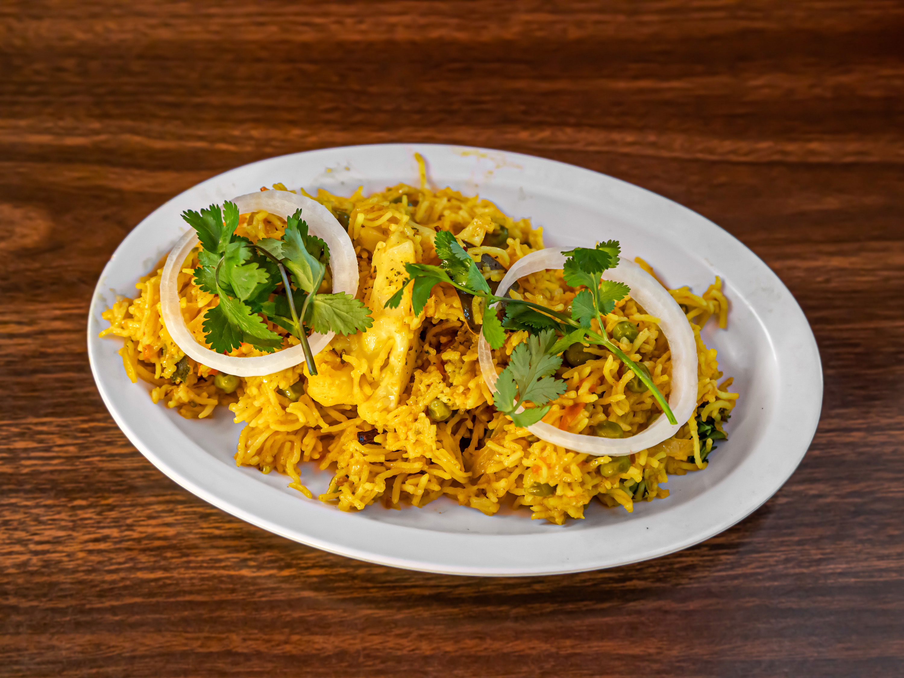 Order 46. Vegetable Biryani food online from Tandoor-A-India store, Playa Del Rey on bringmethat.com