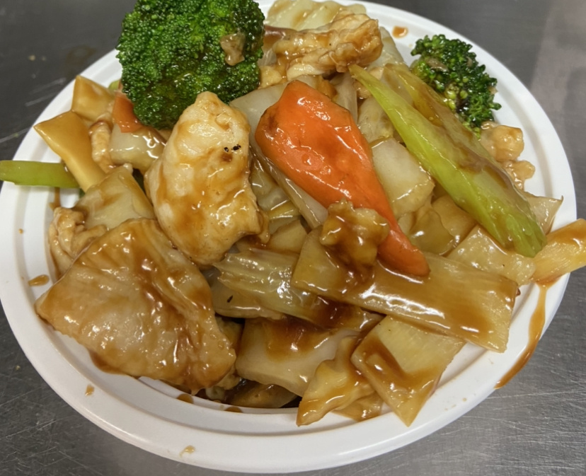 Order 57. Chicken with Mixed Vegetables food online from New Jin Xin store, Brooklyn on bringmethat.com