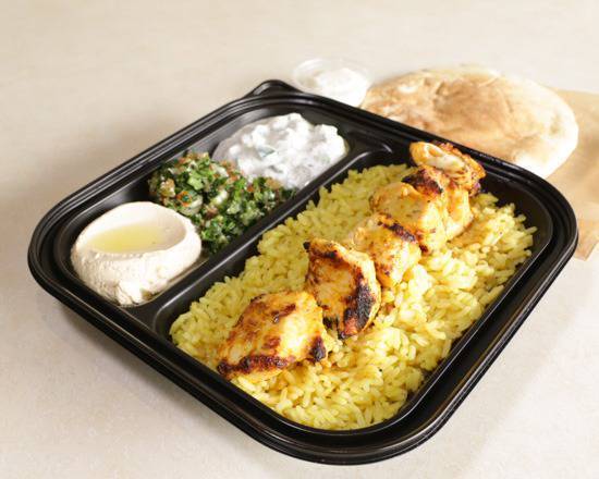 Order 1 Protein Plate food online from Zaky Mediterranean Grill store, Ontario on bringmethat.com