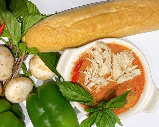 Order Spicy Red Curry Chicken Banh mi food online from Saigon Banh Mi store, Newark on bringmethat.com