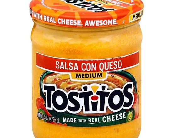 Order Tostitos Medium Salsa Con Queso food online from Pacific Liquor Market store, Bell Gardens on bringmethat.com